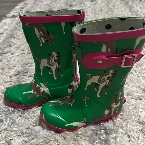 Mini Boden Wellies Rainboots EU26 US9 Kids Jack Russel Terrier Scout Dog - Picture 3 of 7